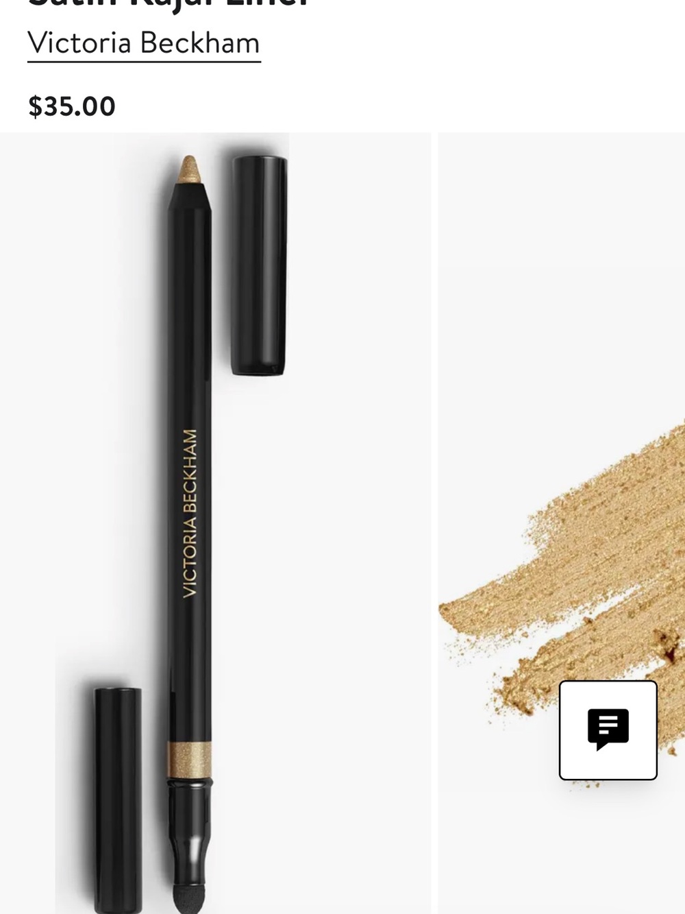 Victoria Beckham Satin Kajal Liner — Shimmering Gold